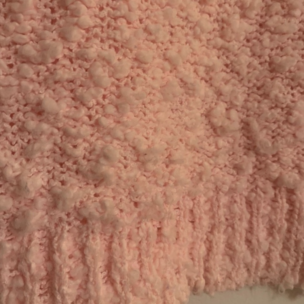 Large Vintage Margules Pastel Pink Chunky Sleeveless Sweater Grandmacore - Picture 5 of 7